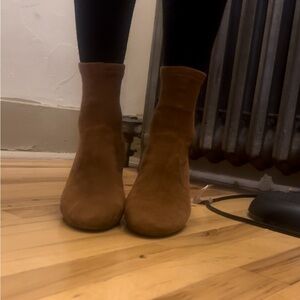 brown suede sock boots